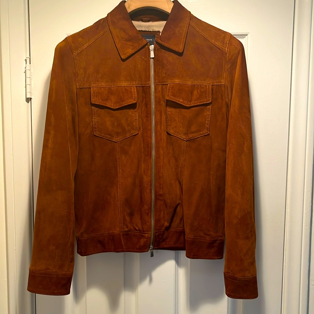 Absolutely beautiful goat skin suede “Lazio” jacket from Grand Frank in cognac